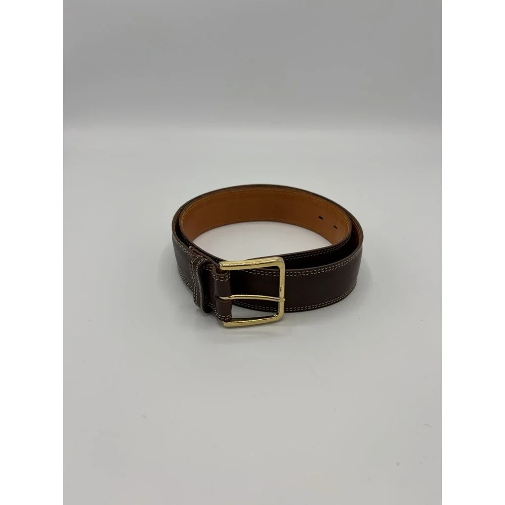 Vintage Levi Strauss‎ Leather Belt Cowhide Brown Size 32 1070-2 Western Work
